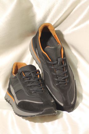 کفش کژوال مشکی مردانه چرم طبیعی پاشنه کوتاه ( 4 - 1 cm ) پاشنه ساده کد 793994115