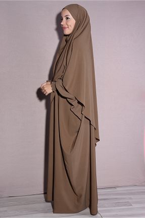 ست بالاتنه و پائین تنه حجاب قهوه ای زنانه رگولار Nowa Scarf - کد 794008998