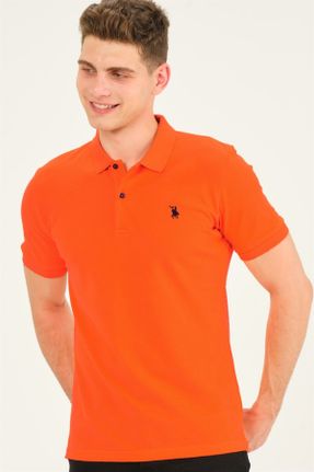 تی شرت نارنجی مردانه رگولار کد 318278179