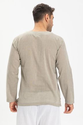 تی شرت طوسی مردانه پنبه (نخی) سایز بزرگ یقه گرد تکی بیسیک کد 92971718