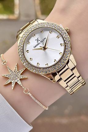 ساعت مچی زرد زنانه 36 میلی متر Daniel Klein - کد 794224203