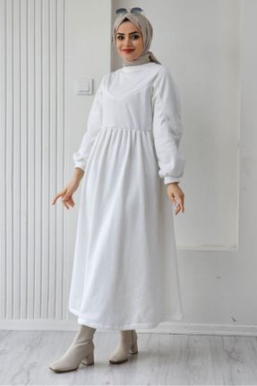 لباس سفید زنانه بافتنی کد 794315837