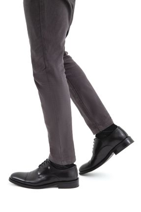 کفش کلاسیک مشکی مردانه چرم طبیعی پاشنه کوتاه ( 4 - 1 cm ) پاشنه ضخیم کد 368216085