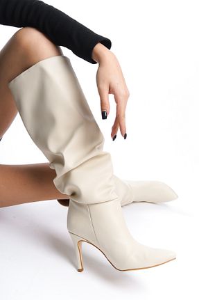 چکمه بژ زنانه چرم مصنوعی Lolita Love Shoes - کد 794323794