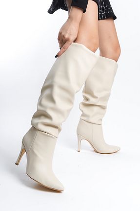 چکمه بژ زنانه چرم مصنوعی Lolita Love Shoes - کد 794323794