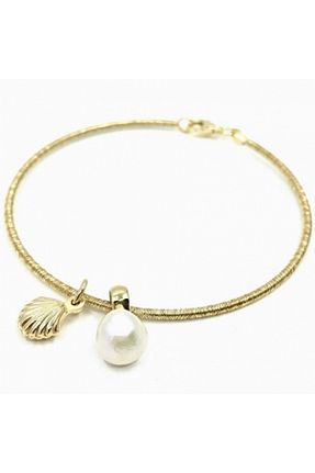 دستبند نقره زرد زنانه 925 عیار CAKA TAKI - کد 794339564