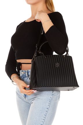 کیف دوشی مشکی زنانه چرم مصنوعی Kindfox - کد 794365701