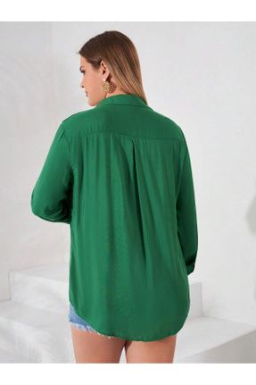 پیراهن سبز زنانه سایز بزرگ ویسکون کد 743204580
