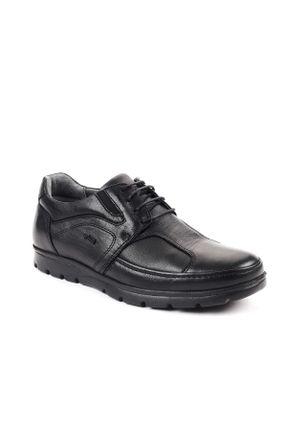 کفش کژوال مشکی مردانه چرم طبیعی پاشنه کوتاه ( 4 - 1 cm ) پاشنه ساده کد 794371299
