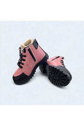 بوت صورتی بچه گانه پشمی پاشنه ساده پاشنه کوتاه ( 4 - 1 cm ) Gore-Tex مقاوم در برابر آب کد 787164566