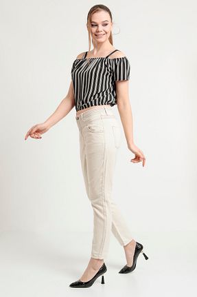 شلوار بژ زنانه کتان DeepStar - کد 103762166