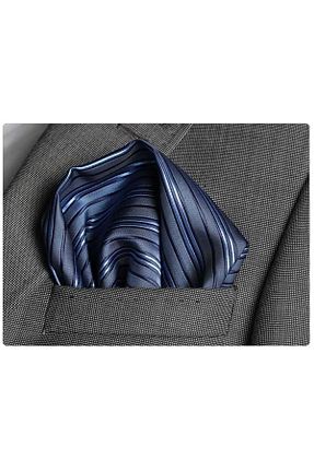 دستمال جیبی سرمه ای مردانه پارچه ای Exve Exclusive - کد 36488196