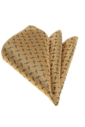 دستمال جیبی طلائی مردانه پارچه ای Exve Exclusive - کد 39910078