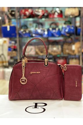 کیف دوشی زرشکی زنانه چرم مصنوعی Pandora Bags - کد 104458919