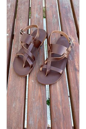 صندل قهوه ای مردانه پاشنه نازک DaphneSandals - کد 104801366