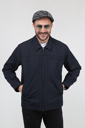 کاپشن سایز بزرگ سرمه ای مردانه کلاسیک REGOS - کد 104842962