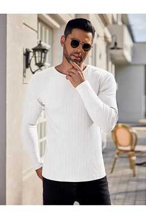 پلیور سفید مردانه ساده youknitwear you - کد 794247856