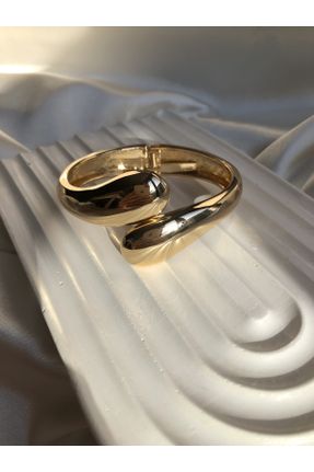 دستبند استیل طلائی زنانه فولاد ( استیل ) کد 794151071
