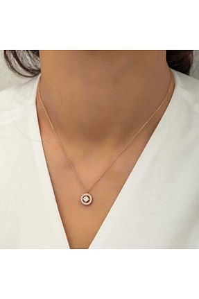 گردنبند نقره صورتی زنانه 925 عیار Candie Silver - کد 794220604