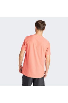 تی شرت صورتی مردانه پنبه - پلی استر ریلکس یقه گرد تکی کد 794305361