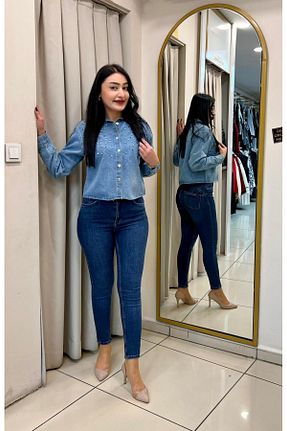 پیراهن آبی زنانه کراپ Nirvana Butik - کد 794321488