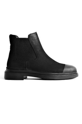 بوت / نیم بوت مشکی مردانه چرم خالص LAL SHOES & BAGS - کد 794335734