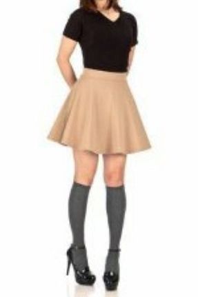 دامن قهوه ای زنانه پلی استر CNG MODA - کد 794332440