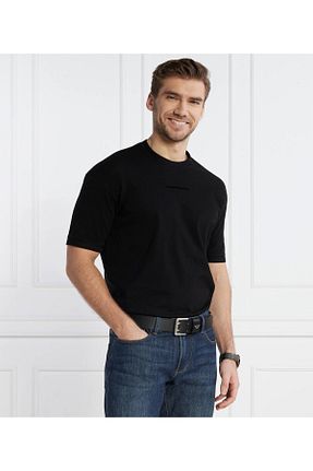 تیشرت مشکی مردانه اورسایز Emporio Armani - کد 794205553