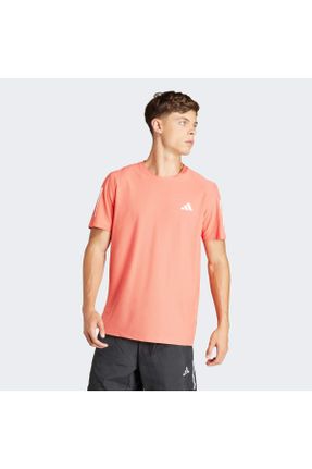 تی شرت صورتی مردانه پنبه - پلی استر ریلکس یقه گرد تکی کد 794305361