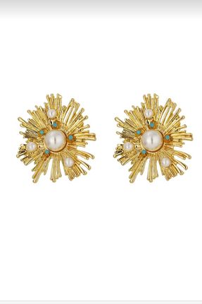 گوشواره جواهر طلائی مروارید KYOLA DESİGN - کد 788184268
