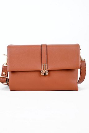 کیف دوشی قهوه ای زنانه چرم مصنوعی LAL SHOES & BAGS - کد 794333360