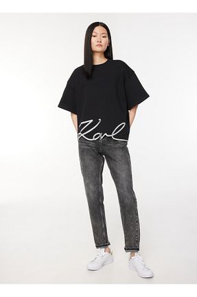 تیشرت مشکی زنانه رگولار Karl Lagerfeld - کد 794599677