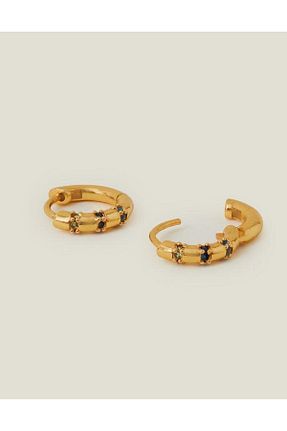 گوشواره جواهر زرد روکش طلا Accessorize - کد 794621536