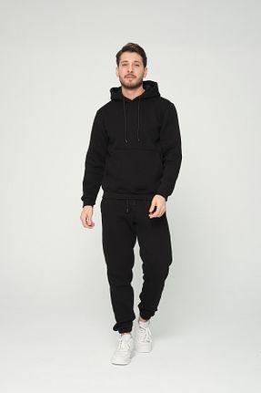 ست بالاتنه و پائین تنه مشکی مردانه بافتنی Four Man - کد 794723955