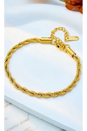 دستبند استیل (فولاد) طلائی زنانه استیل (فولاد) Neri Accessories - کد 795009868