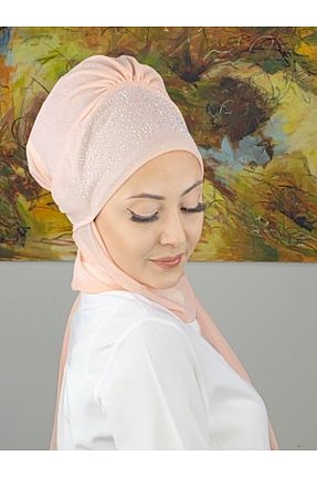 روسری صورتی شیفون BUTİKAMBAR - کد 795094714