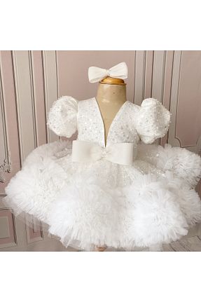 لباس سفید بچه گانه بافتنی İlknur Karaca Design - کد 795094973