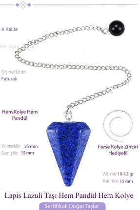 گردنبند جواهر آبی زنانه سنگی کد 279595822