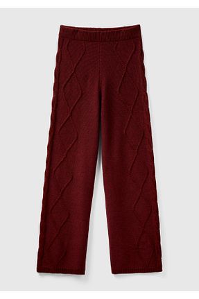 شلوار زرشکی زنانه تریکو United Colors of Benetton - کد 794783558