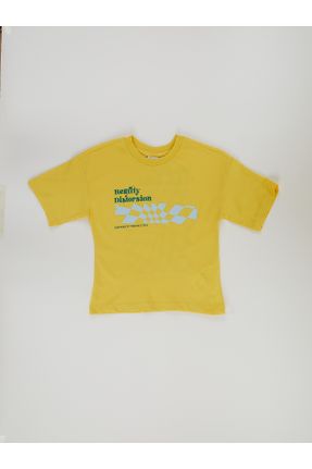 تی شرت زرد بچه گانه اورسایز تکی طراحی کد 795105451