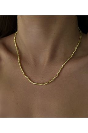 گردنبند جواهر طلائی زنانه برنز کد 794862446