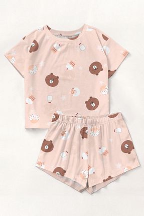 ست لباس راحتی رنگی زنانه چاپی PEMBİŞ HOMEWEAR - کد 794950312