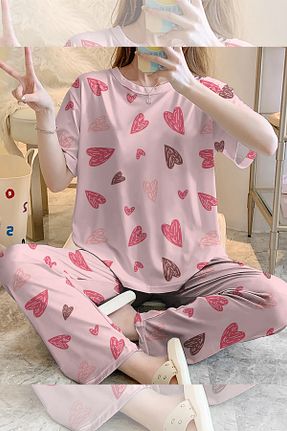 ست لباس راحتی رنگی زنانه ساده PEMBİŞ HOMEWEAR - کد 794950307
