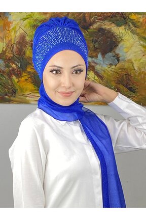 روسری سرمه ای شیفون BUTİKAMBAR - کد 795094483