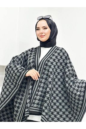 پانچو طوسی زنانه پنبه ای Kayaka triko - کد 795223605