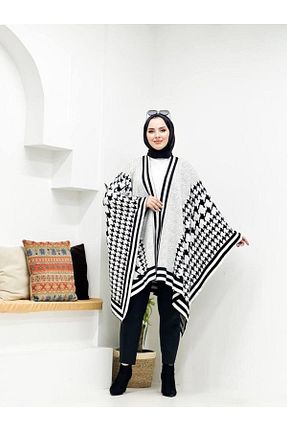پانچو مشکی زنانه لیکرا Kayaka triko - کد 795287881