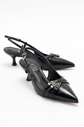کفش پاشنه بلند کلاسیک مشکی زنانه چرم مصنوعی luvishoes - کد 795298706