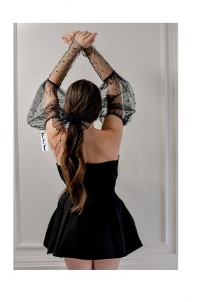 دستکش مشکی زنانه پلی استر BBA TULLE STORE - کد 795343087