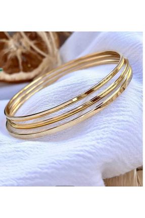 دستبند استیل طلائی زنانه فولاد ( استیل ) کد 795537242