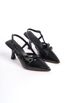 کفش پاشنه بلند کلاسیک مشکی زنانه پاشنه نازک پاشنه متوسط ( 5 - 9 cm ) چرم لاکی کد 795138961